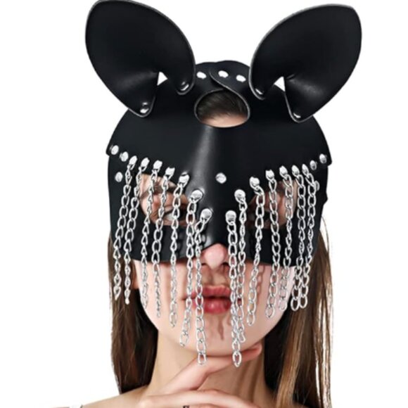 Leather Cat Mask